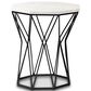 Baxton Studio Venedict End Table in White and Black, , large