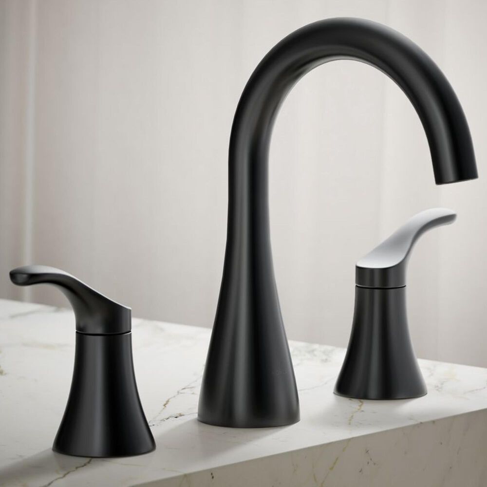 Kohler Simplice Widespread Bathroom Sink Faucet in Matte Black, , large