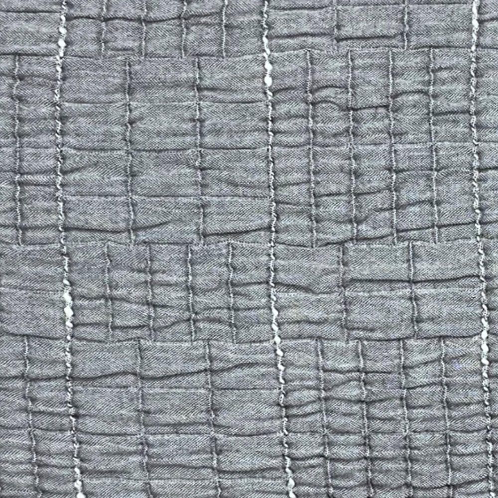 Ann Gish Pickstitch 3-Piece Queen Coverlet Set in Charcoal, , large