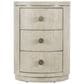 Hooker Furniture Modern Mood 3-Drawer Round Nightstand in Diamond and Pewter, , large