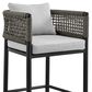 Armen Living Felicia Patio Bar Stool in Light Gray, , large