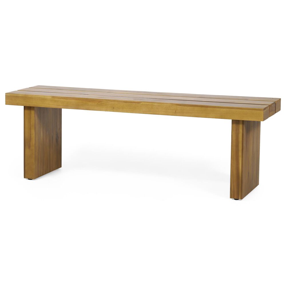Hearth and Haven Nahanni Outdoor Bench in Natural, , large