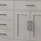 Lexora Home Abbey 72" Double Bathroom Vanity in White Oak with 2 cm White Carrara Marble Top and Rectangular Sinks, , large