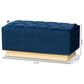 Baxton Studio Powell Storage Ottoman in Navy Blue and Gold, , large