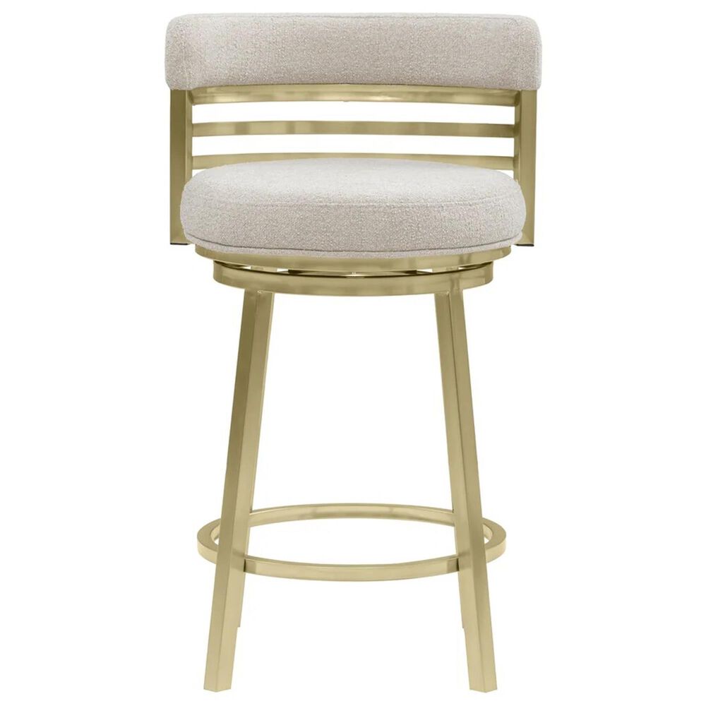 Armen Living Santorini Counter Stool in Gold, , large