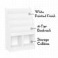 RiverRidge Home 2-Cubby Kid Book Rack with 2-Blue Bin in White, , large