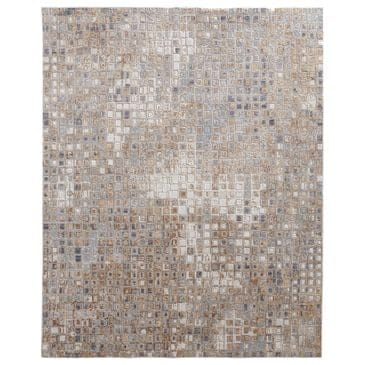 Feizy Rugs Laina Geometric 5" x 7"10" Beige and Gray Area Rug, , large