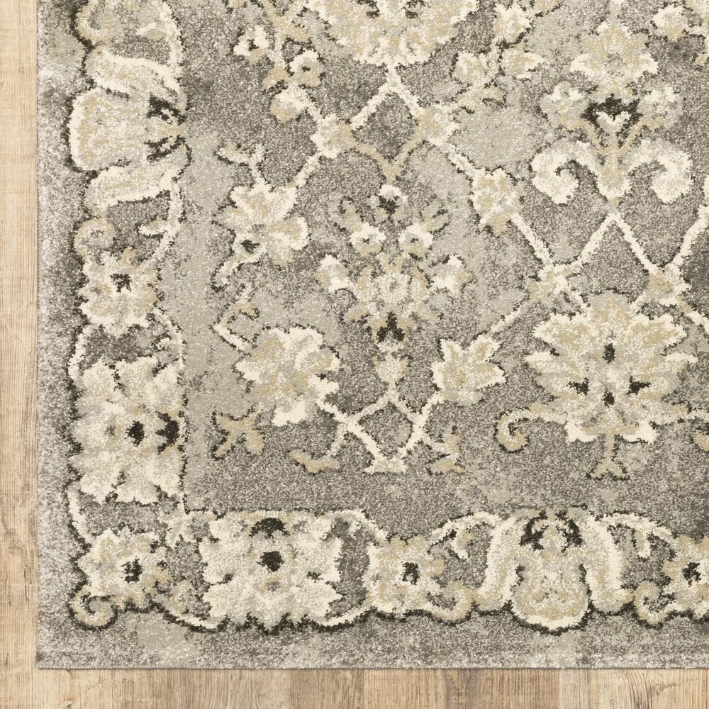 Oriental Weavers Florence Hialeah 1002E 2&#39;3&quot; x 7&#39;6&quot; Grey Runner, , large