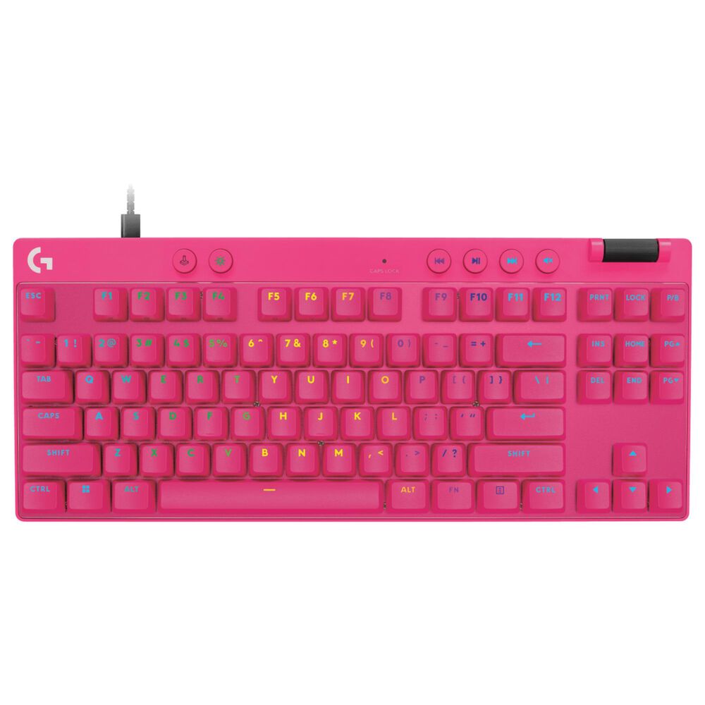 Logitech Pro X TKL Rapid Wired Gaming Keyboard in Magenta, , large
