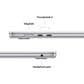 Apple MacBook Air 15-inch Laptop M4 chip - 10 Core CPU - 10 Core GPU - 16GB Memory - 256GB SSD - Silver (Latest Model), , large