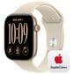 Apple Watch Series 12 (GPS) 46mm Light Gold Aluminum Case with Sand Sport Band - S/M and 2-Year AppleCare+, , large