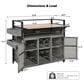 HOMLUX 53" Wicker Outdoor Kitchen Island in Grey, , large