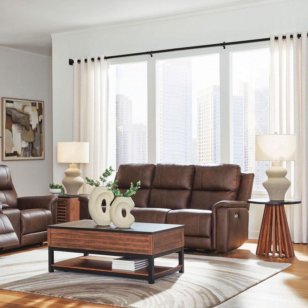 Ashley Bleckley Power Reclining Sofa in Espresso, , large