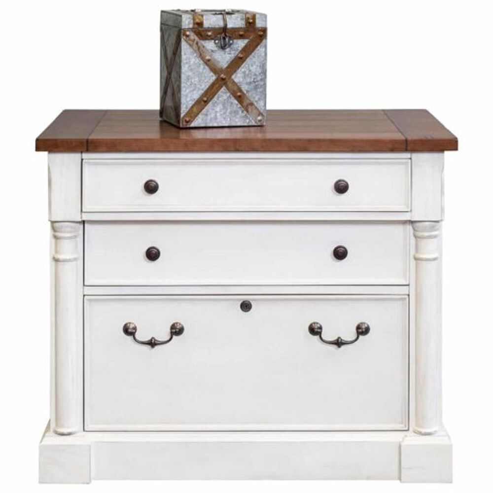 Martin Durham Lateral File with Lock in Weathered White, , large