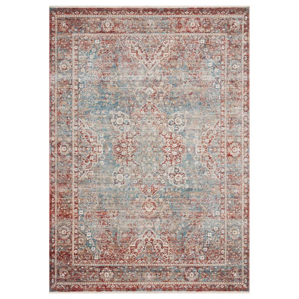 Magnolia Home Elise ELI-04 2"8" x 4" Sky and Red Area Rug, , large