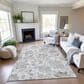 Dalyn Rug Company Silk Road Linen, Ivory, Taupe, Beige and Silver 8" x 10" Area Rug, , large