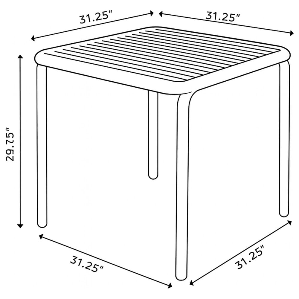 Zentro Living Brene 5-Piece Patio Dining Set in Charcoal, , large