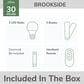 Hunter Brookside Jasmine Roth 30" Indoor Ceiling Fandelier with LED Light and Remote Control in Matte Bronze, , large