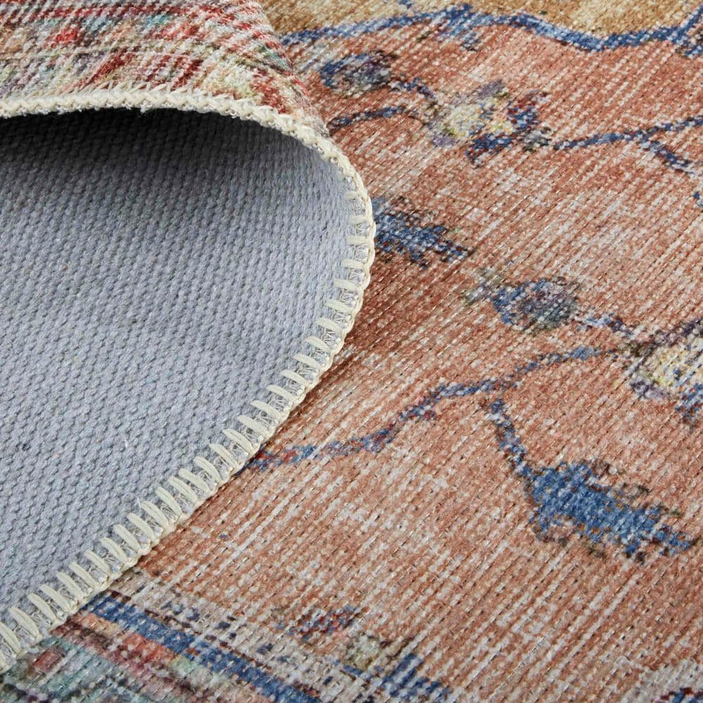 Feizy Percy 9&#39;2&quot; x 12&#39; Rust and Blue Area Rug, , large