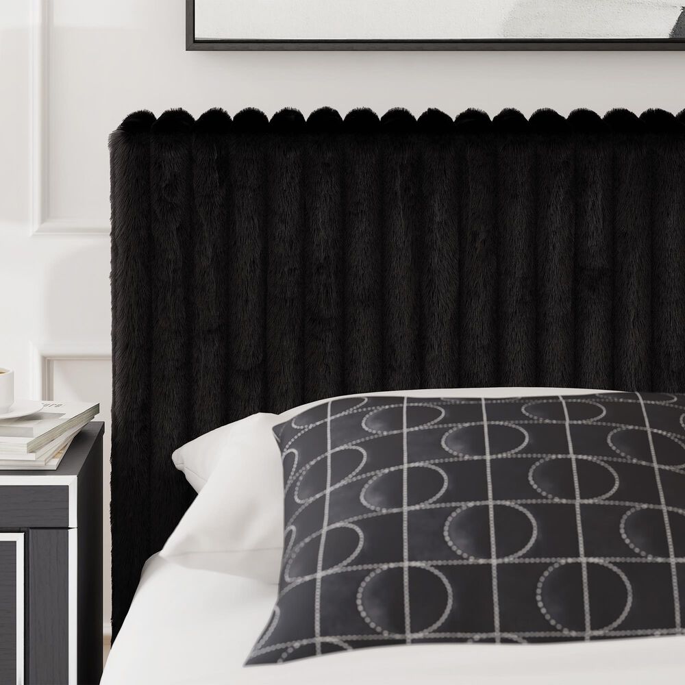 Ashley Zuraleus Queen Upholstered Platform Bed in Black, , large