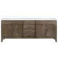 Lexora Home Laurel 84" Double Bathroom Vanity in Grey Oak with White Quartz Top and Rectangular Sinks, , large