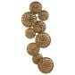 Maple and Jade 19" x 50" Wall Sculptures in Satin Gold, , large