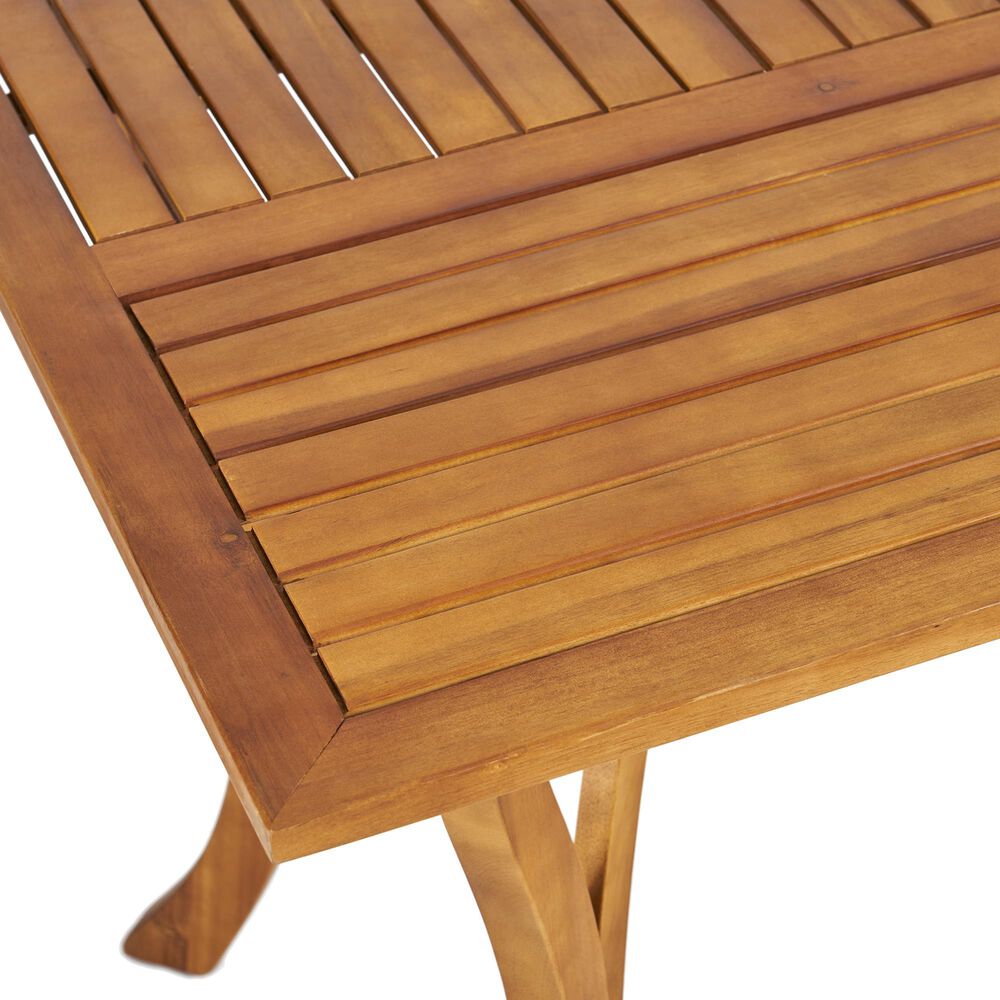 Hearth and Haven Hermosa 7-Piece Outdoor Dining Set with Cream Cushion in Teak, , large