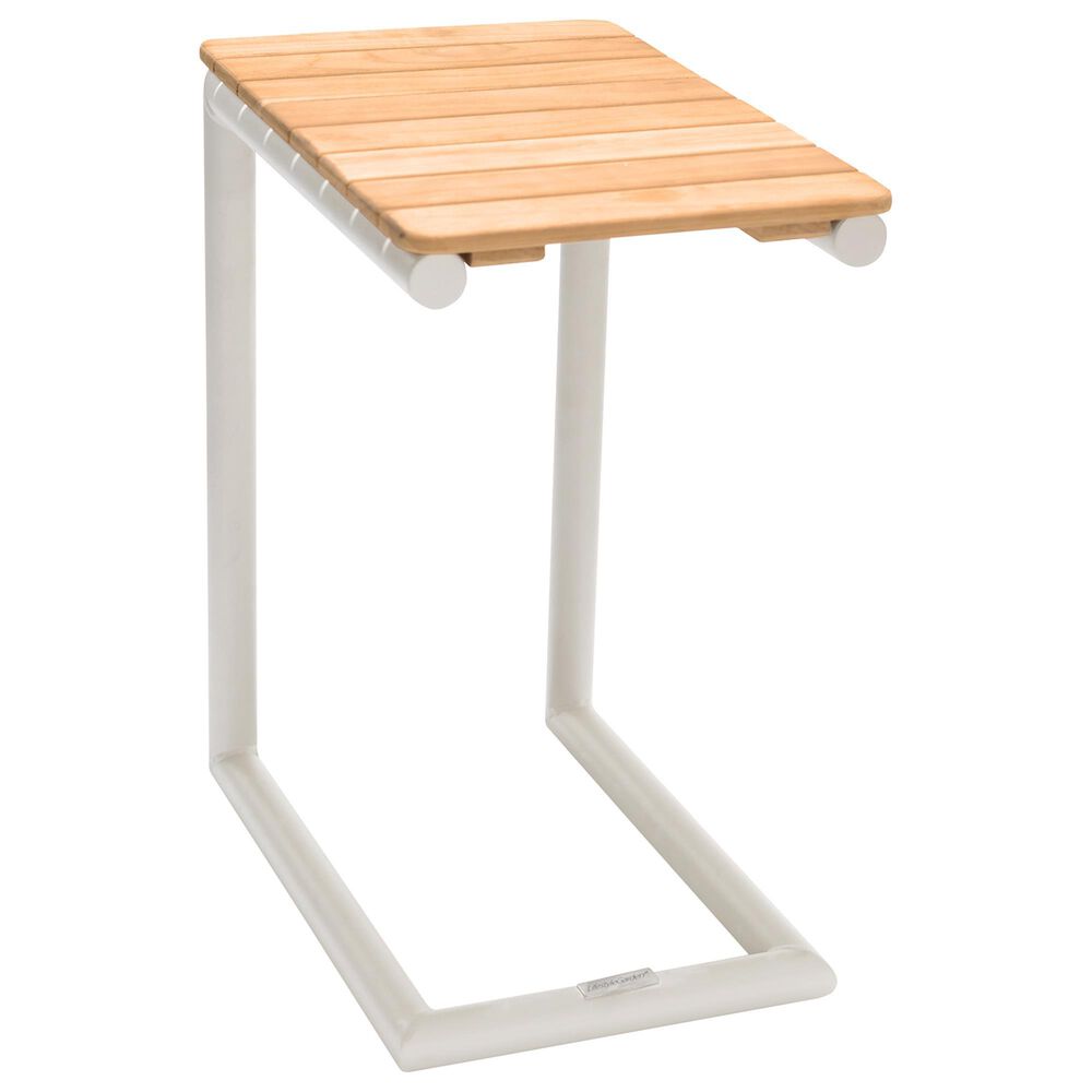 Blue River Portals Patio Side Table in Light Sand/Teak, , large