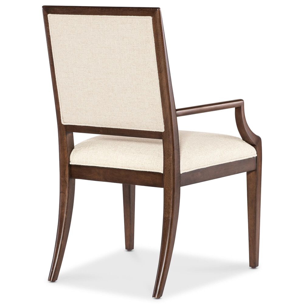 Hooker Furniture Archives Arm Chair with Curate Wheat Upholstered in Classic Walnut, , large