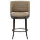 Armen Living Torres Counter Height Stool with Mushroom Brown Upholstery in Antique Pewter, , large