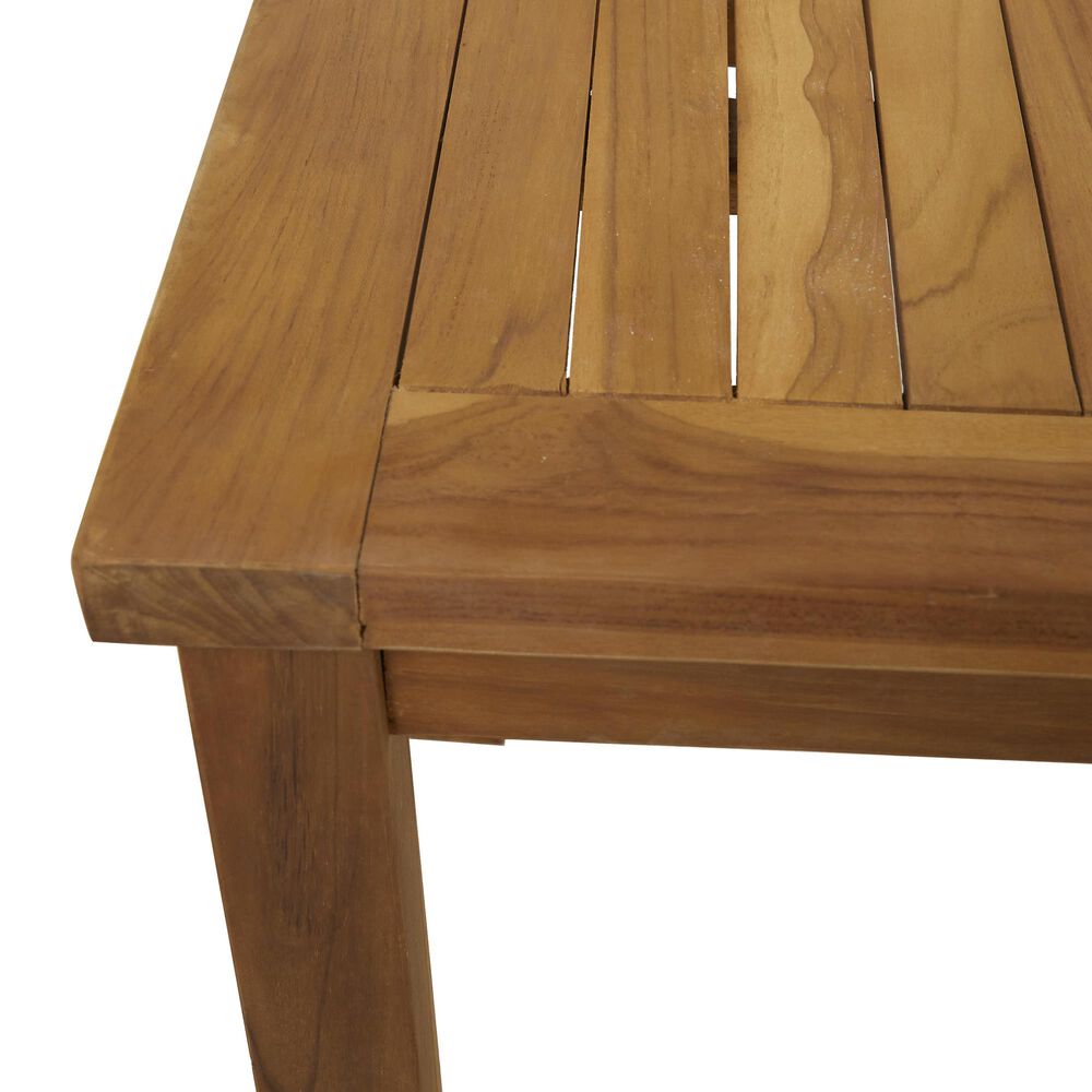Maple and Jade Outdoor End Table in Oiled Brown, , large