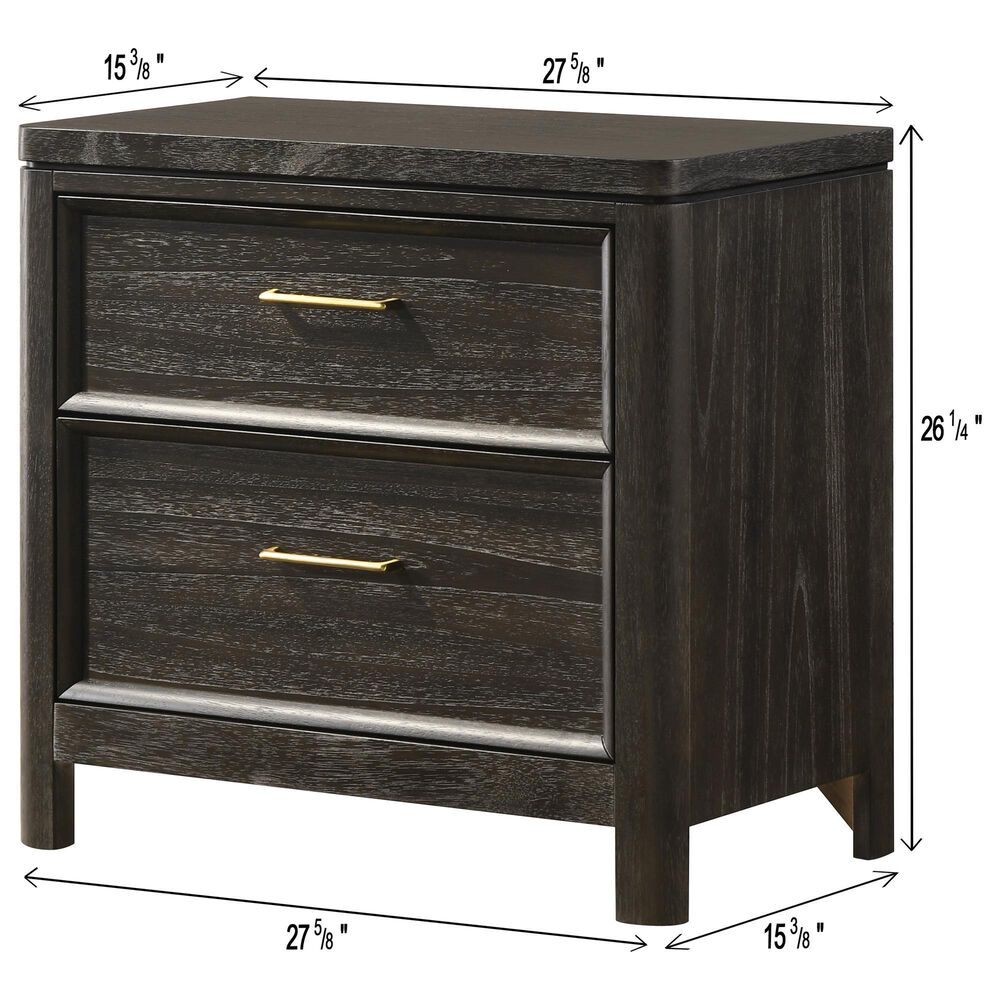 Crown Mark Ethel Queen Bed with Dresser and Nightstand in Dark Brown, , large