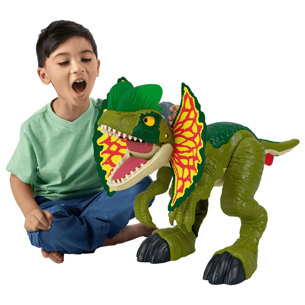 Fisher Price Thrash Attack Dilophosaurus Toy, , large