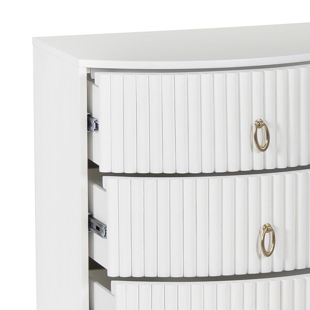 Linden Boulevard Ciarra 3-Drawer Nightstand in White, , large