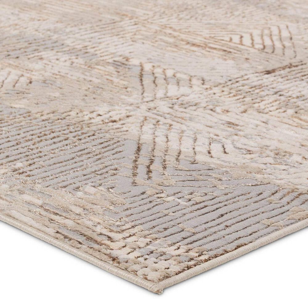 Jaipur Catalyst Eshe 2&#39;2&quot; x 8&#39; Feather Gray, Ash, Silver Gray, Walnut and White Pepper Runner, , large