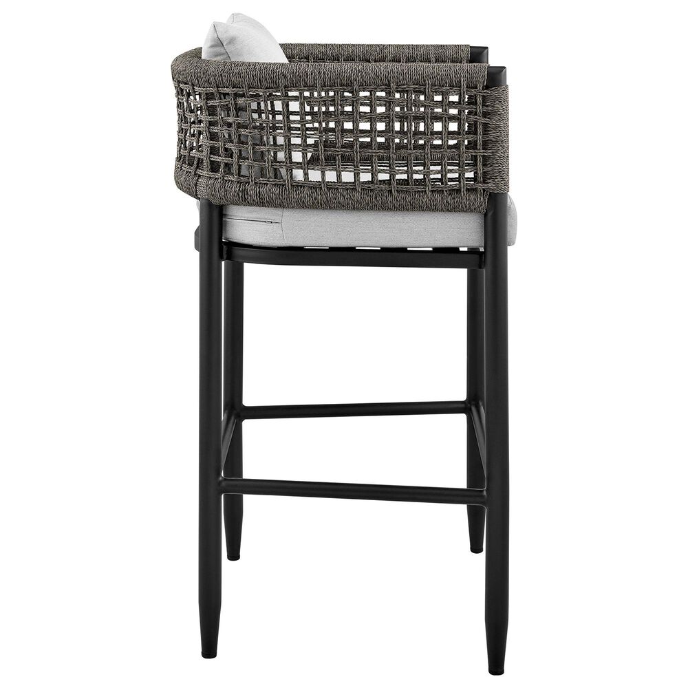Armen Living Felicia Patio Bar Stool in Light Gray, , large