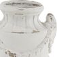 Maple and Jade 18" x 12" Farmhouse Amphora Vase in Distressed Ivory White, , large