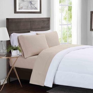 Pem America London Fog Microfiber Tan Queen Sheet Set, , large