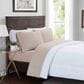 Pem America London Fog Microfiber Tan Queen Sheet Set, , large