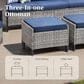 Sunwell Garden 5-Piece Patio Chat Set with Two Stationary Chairs in Navy, , large