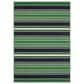 Oriental Weavers Havana Striped Green and Navy 6"7" x 9"2" Indoor/Outdoor Area Rug, , large
