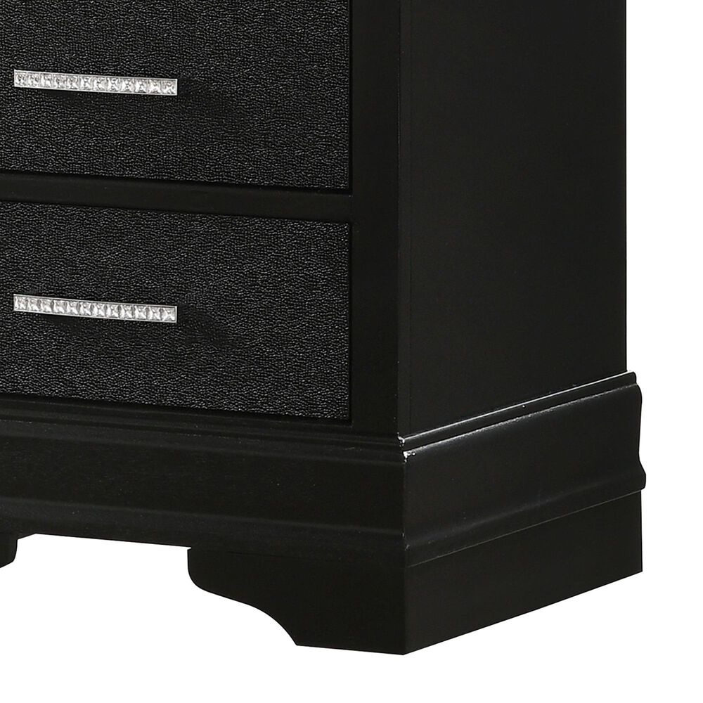 Crown Mark Amalia Full Bed with Nightstand in Black, , large