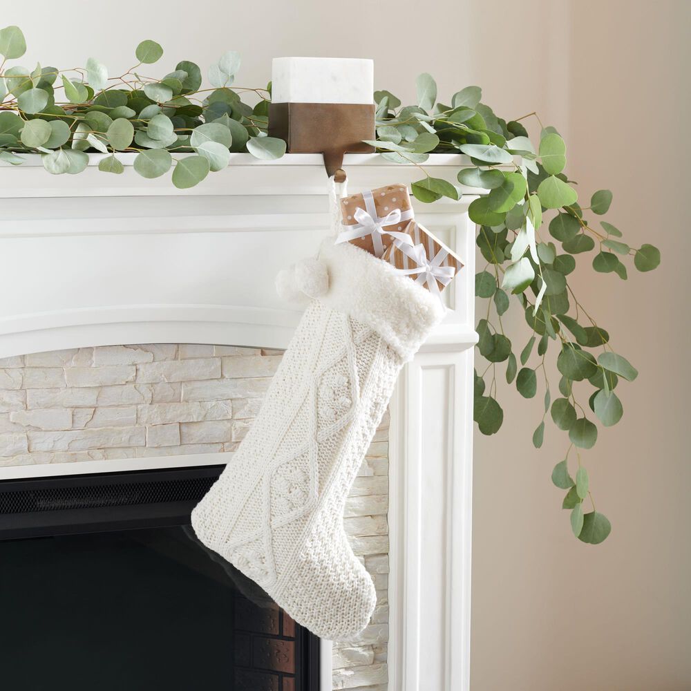 Safavieh Cookie 12&quot; Stocking in White &#40;Set of 2&#41;, , large