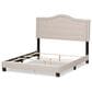 Baxton Studio Emerson King Upholstered Panel Bed in Light Beige, , large