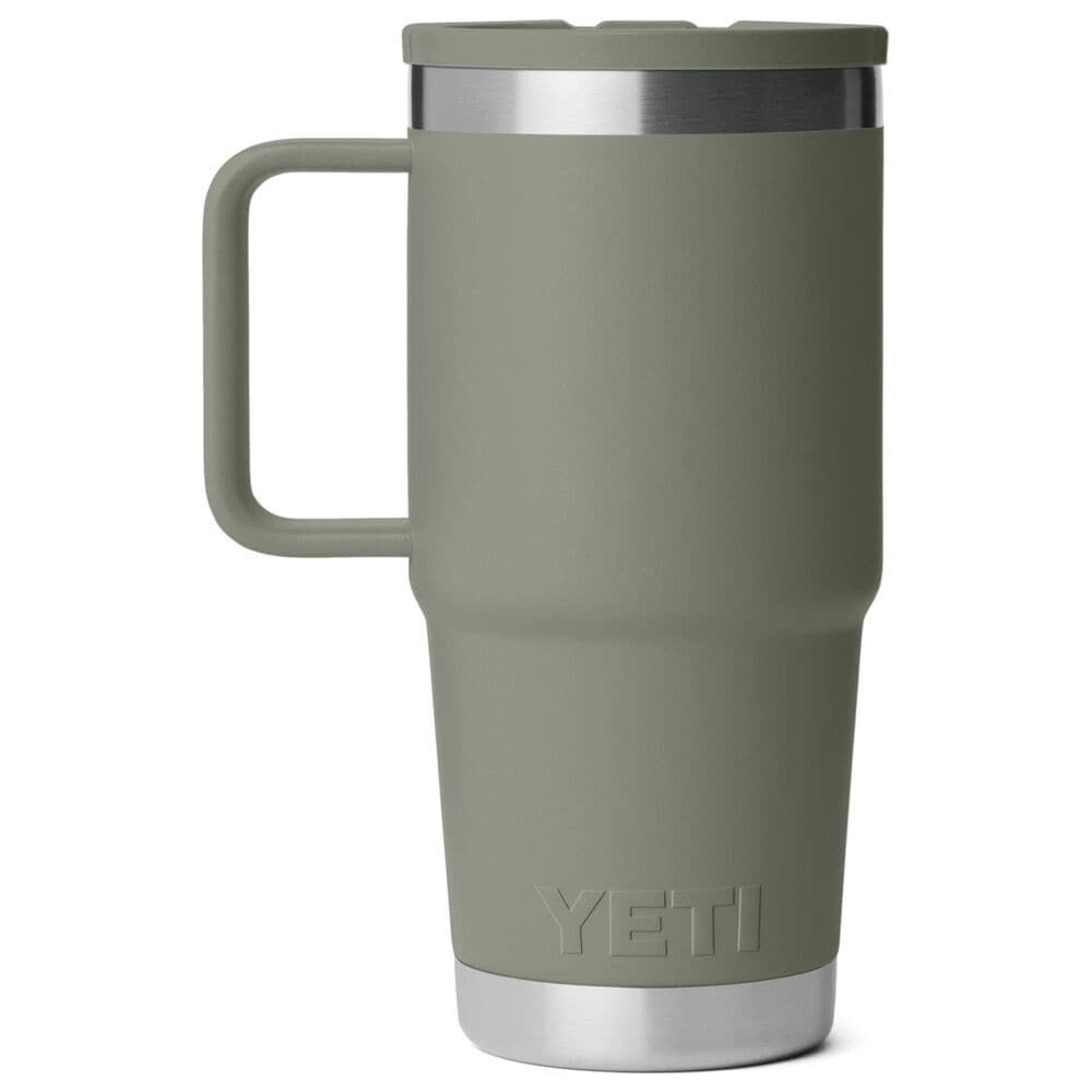 YETI Rambler 20 Oz Travel Mug with Color-Matched Straw Lid in Pampa Green, , large