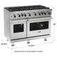 Viking Range 48" Gas Range with 8 Burners in Stainless Steel, , large