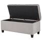 Kinfine Ainsley Storage Bench with Gray Cushion in Dark Walnut, , large