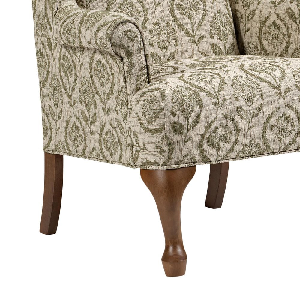 Best Home Furnishings Isadore Queen Anne Wing Back Chair in Lawn, , large
