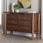 Baxton Studio Alyssa 6-Drawer Dresser in Walnut Brown, , large