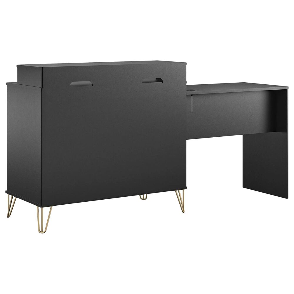 DHP Owen 3 in 1 Media Dresser & Desk in Black NFM